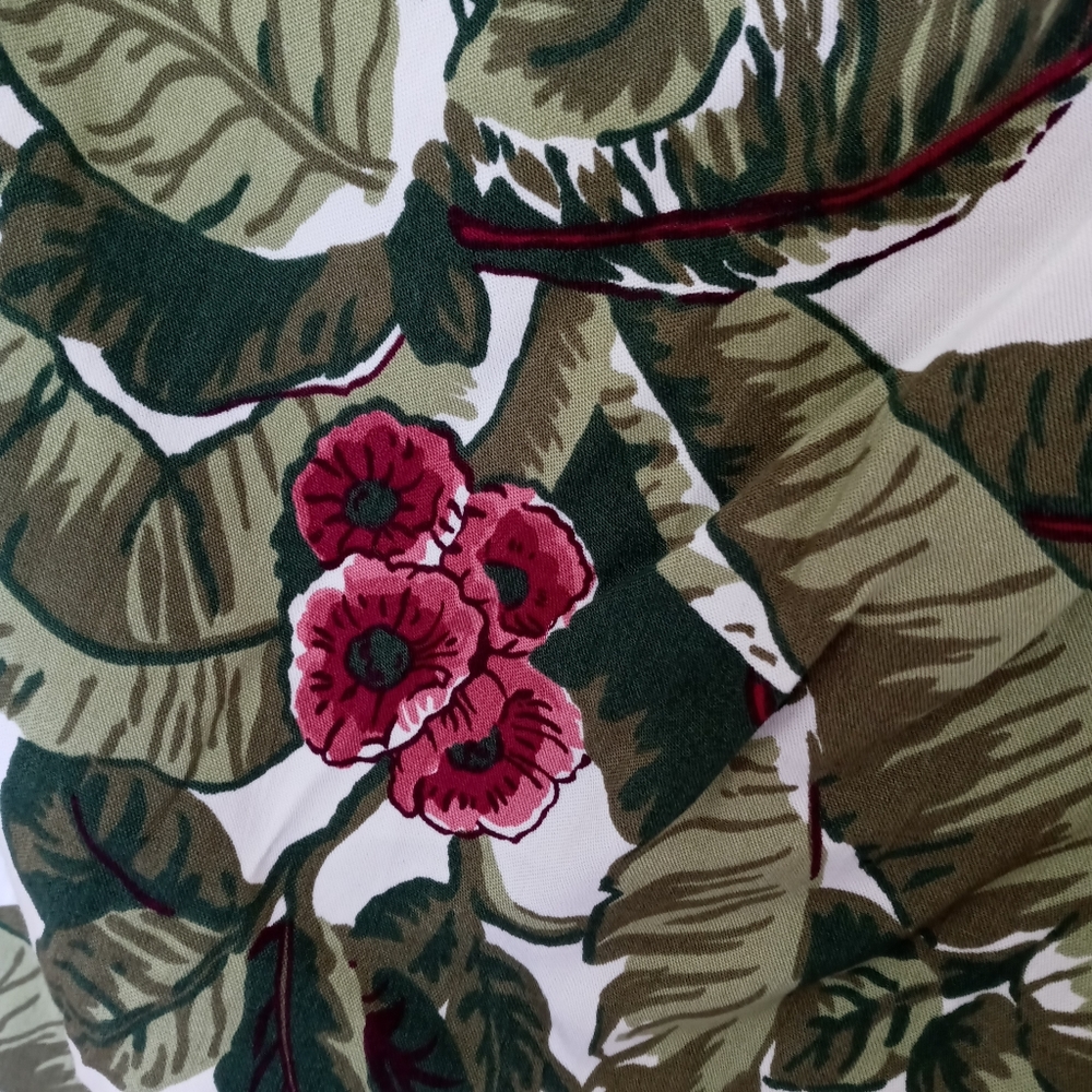 Tropical Floral Wrap Skirt - Picture 3 of 4